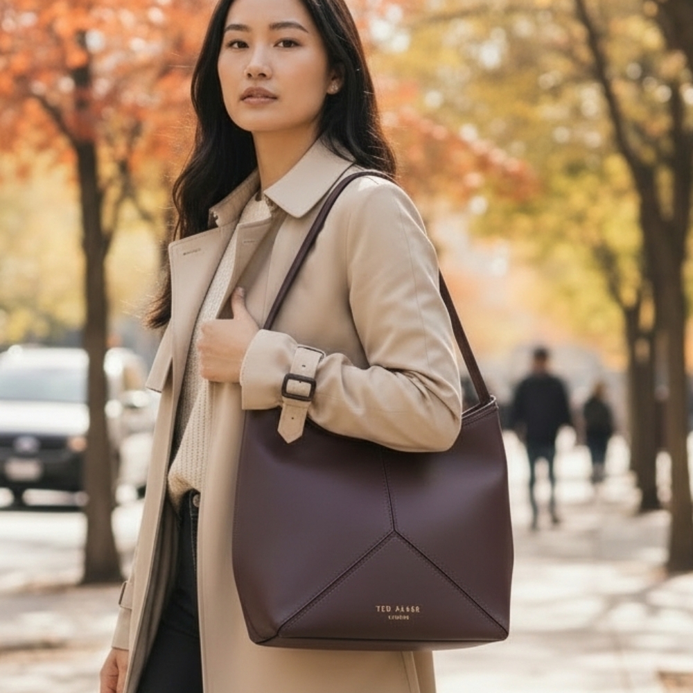 Ted Baker London Hannah Origami Tote - Rich Brown